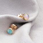 0.40ct Opal Stud Earrings 9ct Rose Gold from Ace Jewellery, Leeds