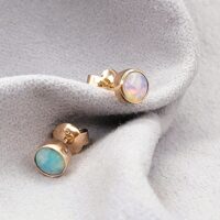 0.40ct Opal Stud Earrings 9ct Rose Gold from Ace Jewellery, Leeds