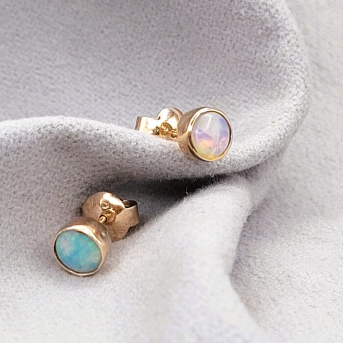 0.40ct Opal Stud Earrings 9ct Rose Gold from Ace Jewellery, Leeds