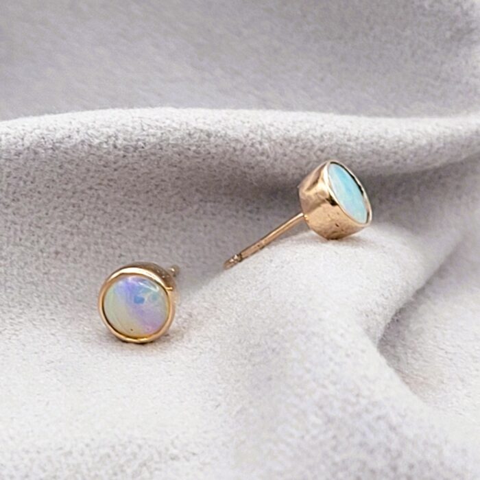 0.40ct Opal Stud Earrings 9ct Rose Gold from Ace Jewellery, Leeds