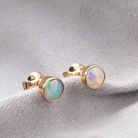 0.40ct Opal Stud Earrings 9ct Rose Gold from Ace Jewellery, Leeds