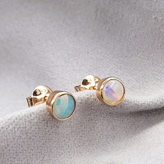 0.40ct Opal Stud Earrings 9ct Rose Gold from Ace Jewellery, Leeds
