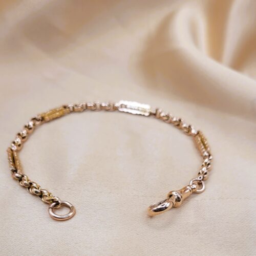 9ct Yellow Gold Antique Fancy Albert Chain Bracelet from Ace Jewellery, Leeds