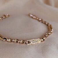 9ct Yellow Gold Antique Fancy Albert Chain Bracelet from Ace Jewellery, Leeds