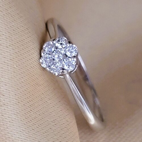 0.20ct Round Diamond Cluster Ring 18ct White Gold from Ace Jewellery, Leeds