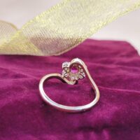 0.65ct Ruby & Diamond Cluster Crossover Ring 18ct Yellow Gold from Ace Jewellery, Leeds