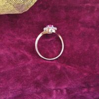 0.65ct Ruby & Diamond Cluster Crossover Ring 18ct Yellow Gold from Ace Jewellery, Leeds