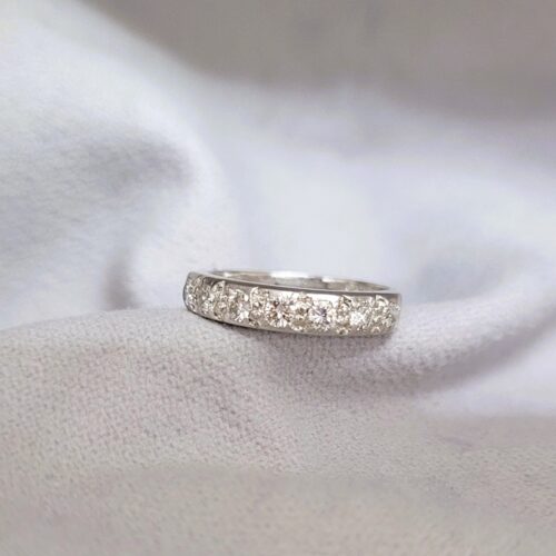 18ct White Gold 0.50ct Diamond Half Eternity Ring from Ace Jewellery, Leeds