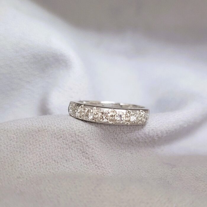18ct White Gold 0.50ct Diamond Half Eternity Ring from Ace Jewellery, Leeds