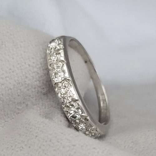 18ct White Gold 0.50ct Diamond Half Eternity Ring from Ace Jewellery, Leeds