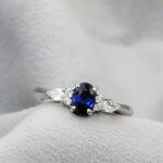 0.92ct Sapphire & Diamond Ring Platinum from Ace Jewellery, Leeds