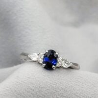 0.92ct Sapphire & Diamond Ring Platinum from Ace Jewellery, Leeds