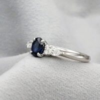 0.92ct Sapphire & Diamond Ring Platinum from Ace Jewellery, Leeds