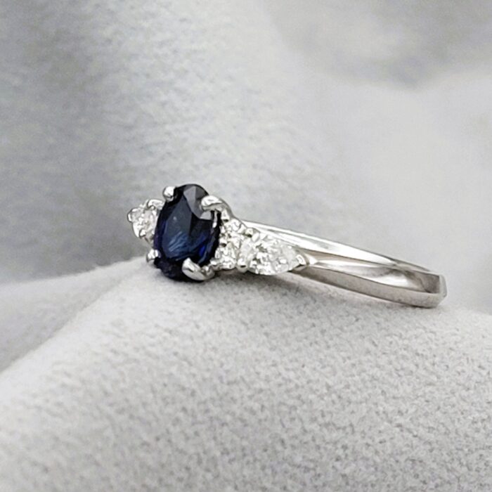0.92ct Sapphire & Diamond Ring Platinum from Ace Jewellery, Leeds