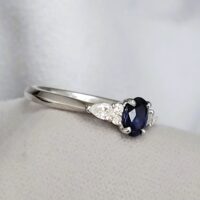 0.92ct Sapphire & Diamond Ring Platinum from Ace Jewellery, Leeds