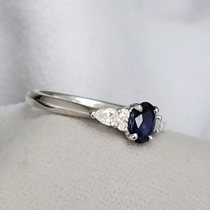 0.92ct Sapphire & Diamond Ring Platinum from Ace Jewellery, Leeds