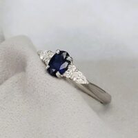 0.92ct Sapphire & Diamond Ring Platinum from Ace Jewellery, Leeds