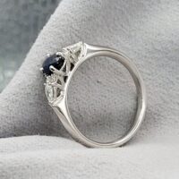 0.92ct Sapphire & Diamond Ring Platinum from Ace Jewellery, Leeds