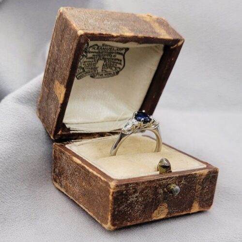 0.92ct Sapphire & Diamond Ring Platinum from Ace Jewellery, Leeds