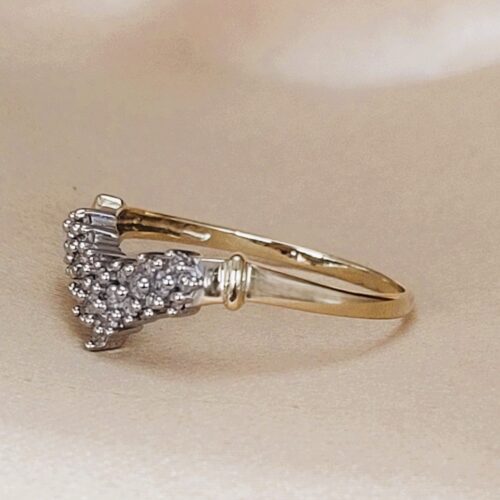 0.15ct Diamond Half Wishbone Ring 9ct Yellow Gold from Ace Jewellery, Leeds
