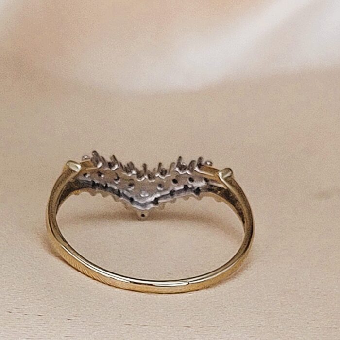 0.15ct Diamond Half Wishbone Ring 9ct Yellow Gold from Ace Jewellery, Leeds