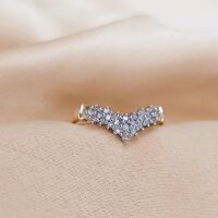 0.15ct Diamond Half Wishbone Ring 9ct Yellow Gold from Ace Jewellery, Leeds