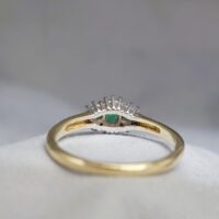 0.65ct Emerald & Diamond Cluster Ring 9ct Yellow Gold from Ace Jewellery, Leeds