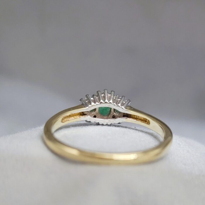0.65ct Emerald & Diamond Cluster Ring 9ct Yellow Gold from Ace Jewellery, Leeds