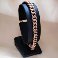 9ct Rose Gold Antique Graduated Curb Link Bracelet from Ace Jewellery, Leeds