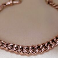 9ct Rose Gold Antique Graduated Curb Link Bracelet from Ace Jewellery, Leeds
