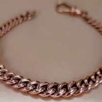 9ct Rose Gold Antique Graduated Curb Link Bracelet from Ace Jewellery, Leeds