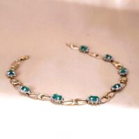 2.56ct Emerald & Diamond Bracelet 9ct Yellow Gold from Ace Jewellery, Leeds