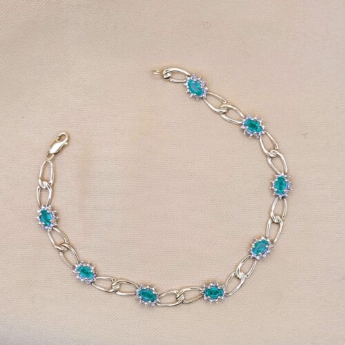 2.56ct Emerald & Diamond Bracelet 9ct Yellow Gold from Ace Jewellery, Leeds