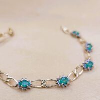2.56ct Emerald & Diamond Bracelet 9ct Yellow Gold from Ace Jewellery, Leeds