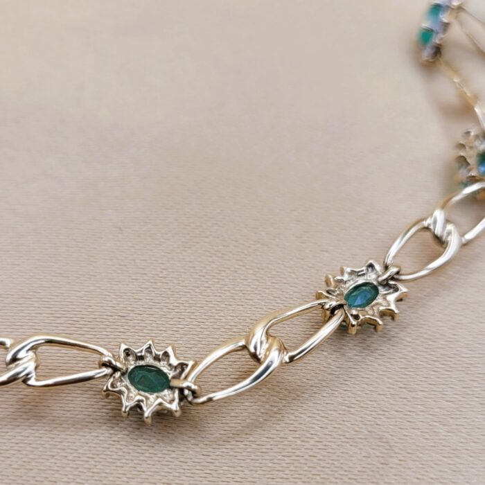 2.56ct Emerald & Diamond Bracelet 9ct Yellow Gold from Ace Jewellery, Leeds