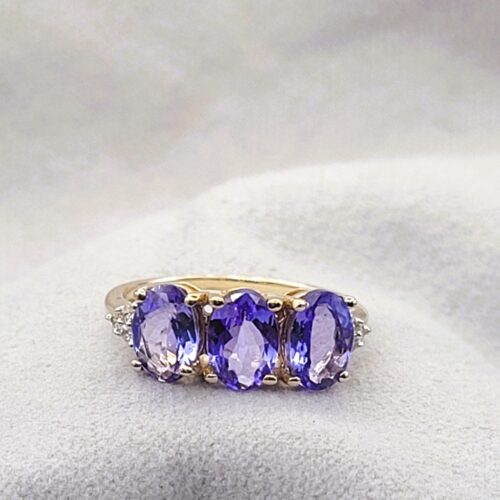 2.35ct Tanzanite & White Topaz Ring 9ct Yellow Gold from Ace jewellery, Leeds