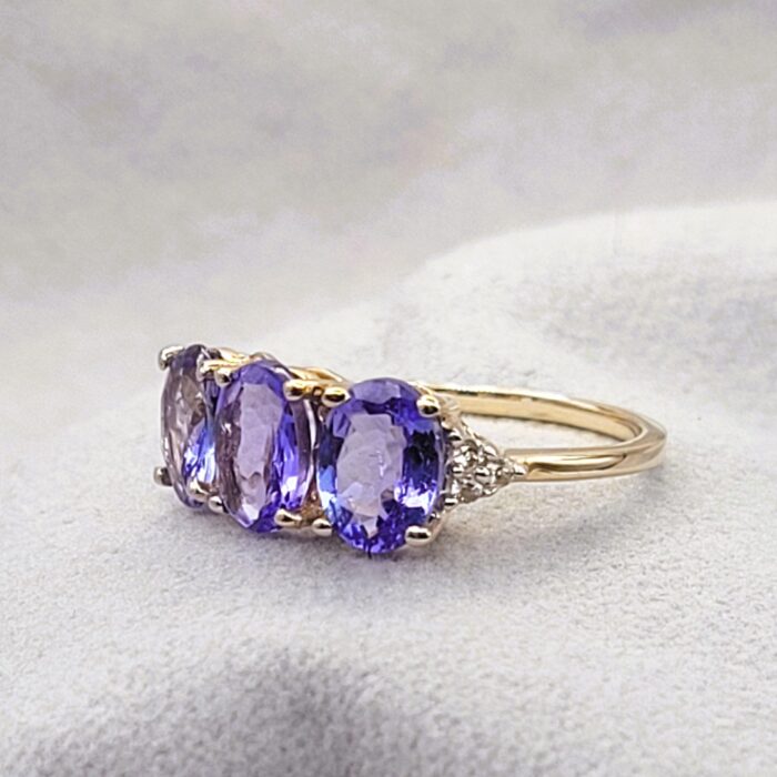 2.35ct Tanzanite & White Topaz Ring 9ct Yellow Gold from Ace jewellery, Leeds
