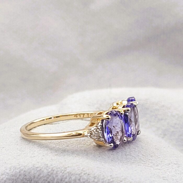 2.35ct Tanzanite & White Topaz Ring 9ct Yellow Gold from Ace jewellery, Leeds
