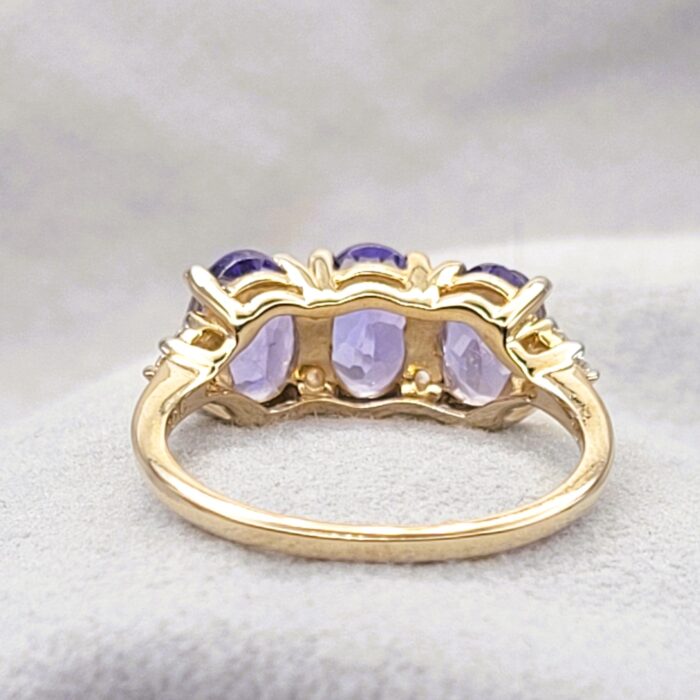 2.35ct Tanzanite & White Topaz Ring 9ct Yellow Gold from Ace jewellery, Leeds