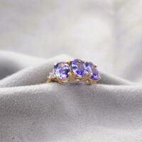 2.35ct Tanzanite & White Topaz Ring 9ct Yellow Gold from Ace jewellery, Leeds