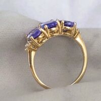 2.35ct Tanzanite & White Topaz Ring 9ct Yellow Gold from Ace jewellery, Leeds