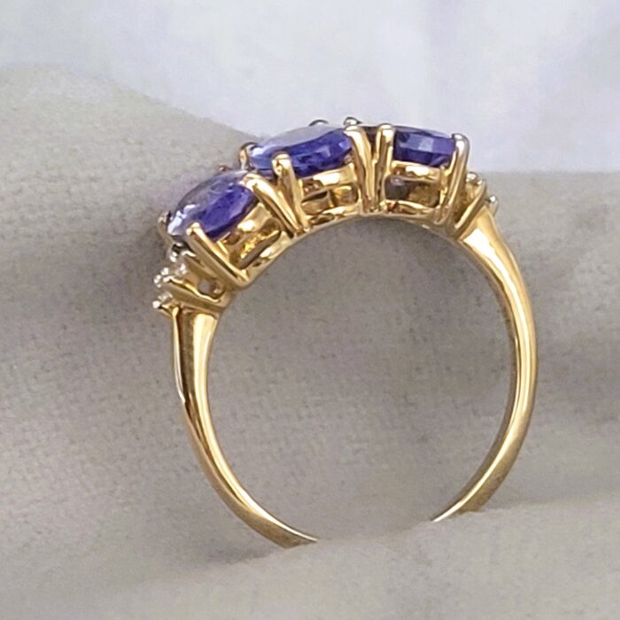 2.35ct Tanzanite & White Topaz Ring 9ct Yellow Gold from Ace jewellery, Leeds