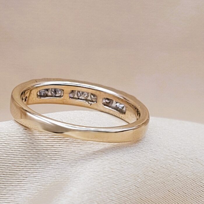 0.25ct Diamond Channel-Set Fancy Half Eternity Ring 9ct Yellow Gold from Ace Jewellery, Leeds