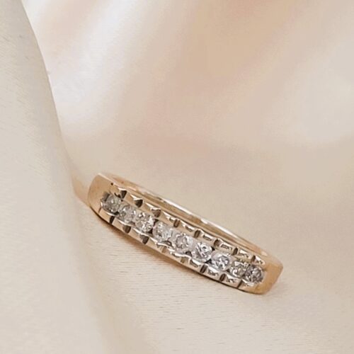 0.25ct Diamond Channel-Set Fancy Half Eternity Ring 9ct Yellow Gold from Ace Jewellery, Leeds