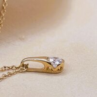 0.30ct Round Diamond Pendant Necklace 18ct Yellow Gold from Ace Jewellery, Leeds
