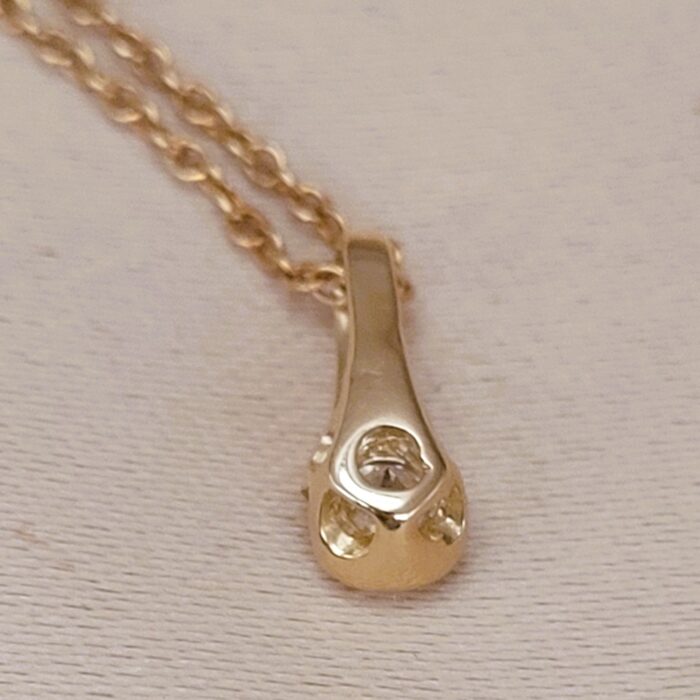 0.30ct Round Diamond Pendant Necklace 18ct Yellow Gold from Ace Jewellery, Leeds