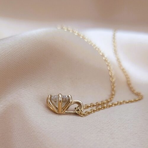 0.96ct Round Diamond Pendant Necklace 18ct Yellow Gold from Ace Jewellery, Leeds