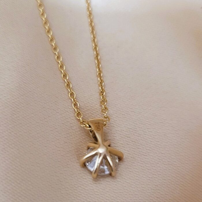 0.96ct Round Diamond Pendant Necklace 18ct Yellow Gold from Ace Jewellery, Leeds