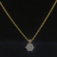 0.96ct Round Diamond Pendant Necklace 18ct Yellow Gold from Ace Jewellery, Leeds