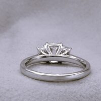 0.94ct Emerald Cut Diamond Three-Stone Engagement Ring Platinum from Ace Jewellery, Leeds